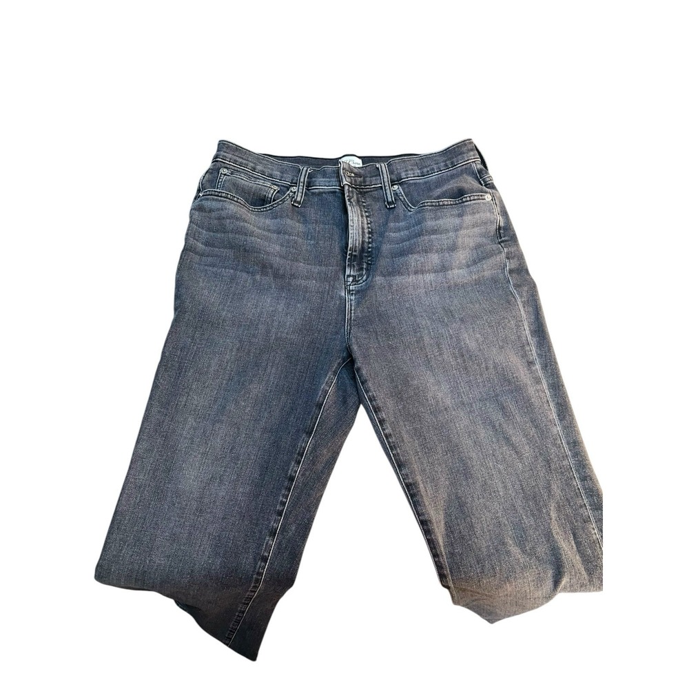 J.CREW Curvy Full Length‎ Demi Boot Jeans Womens 31T Gray Denim